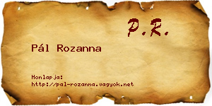 Pál Rozanna névjegykártya
